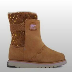 NWT SOREL Rylee Foil Star Waterproof Boot Size 6 Light Brown